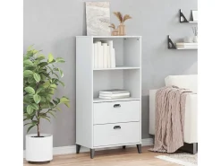 Peralyn Librería VIKEN madera de ingeniería blanco 60x35x123 cm