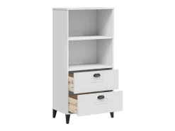 Peralyn Librería VIKEN madera de ingeniería blanco 60x35x123 cm