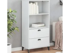 Peralyn Librería VIKEN madera de ingeniería blanco 60x35x123 cm