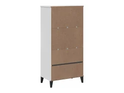 Peralyn Librería VIKEN madera de ingeniería blanco 60x35x123 cm
