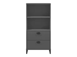 Peralyn Librería VIKEN madera de ingeniería gris antracita 60x35x123 cm