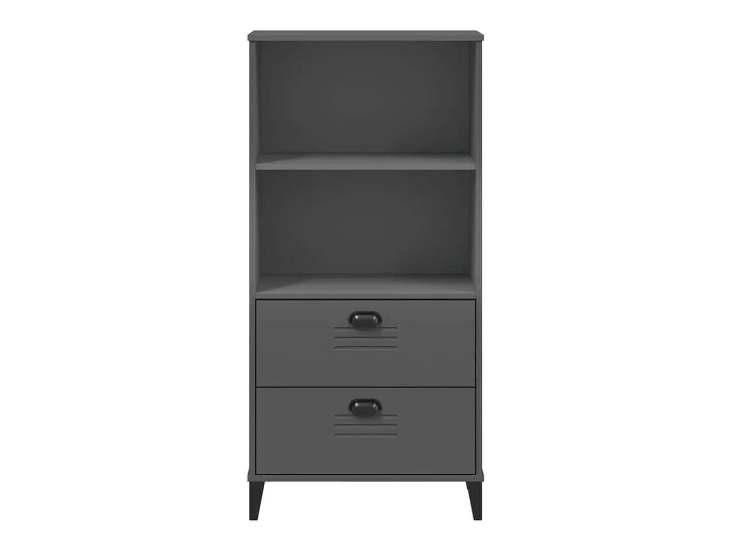 Peralyn Librería VIKEN madera de ingeniería gris antracita 60x35x123 cm