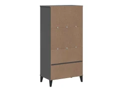 Peralyn Librería VIKEN madera de ingeniería gris antracita 60x35x123 cm