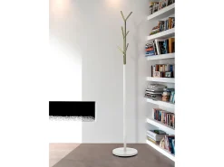 Perchero - A175cm x L31cm x F31cm - metal blanco/dorado - Arbre