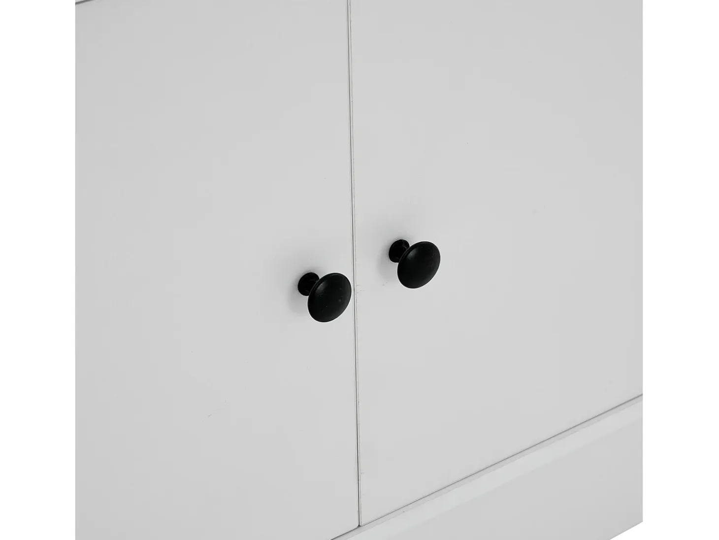 Perchero blanco con almacenamiento y estantes ajustables – Mueble de entrada compacto