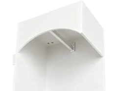 Perchero blanco con espejo, zapatero y banco - Mueble de recibidor 110x33x185,5 cm