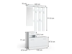 Perchero blanco 100x27.8x111.6 billy