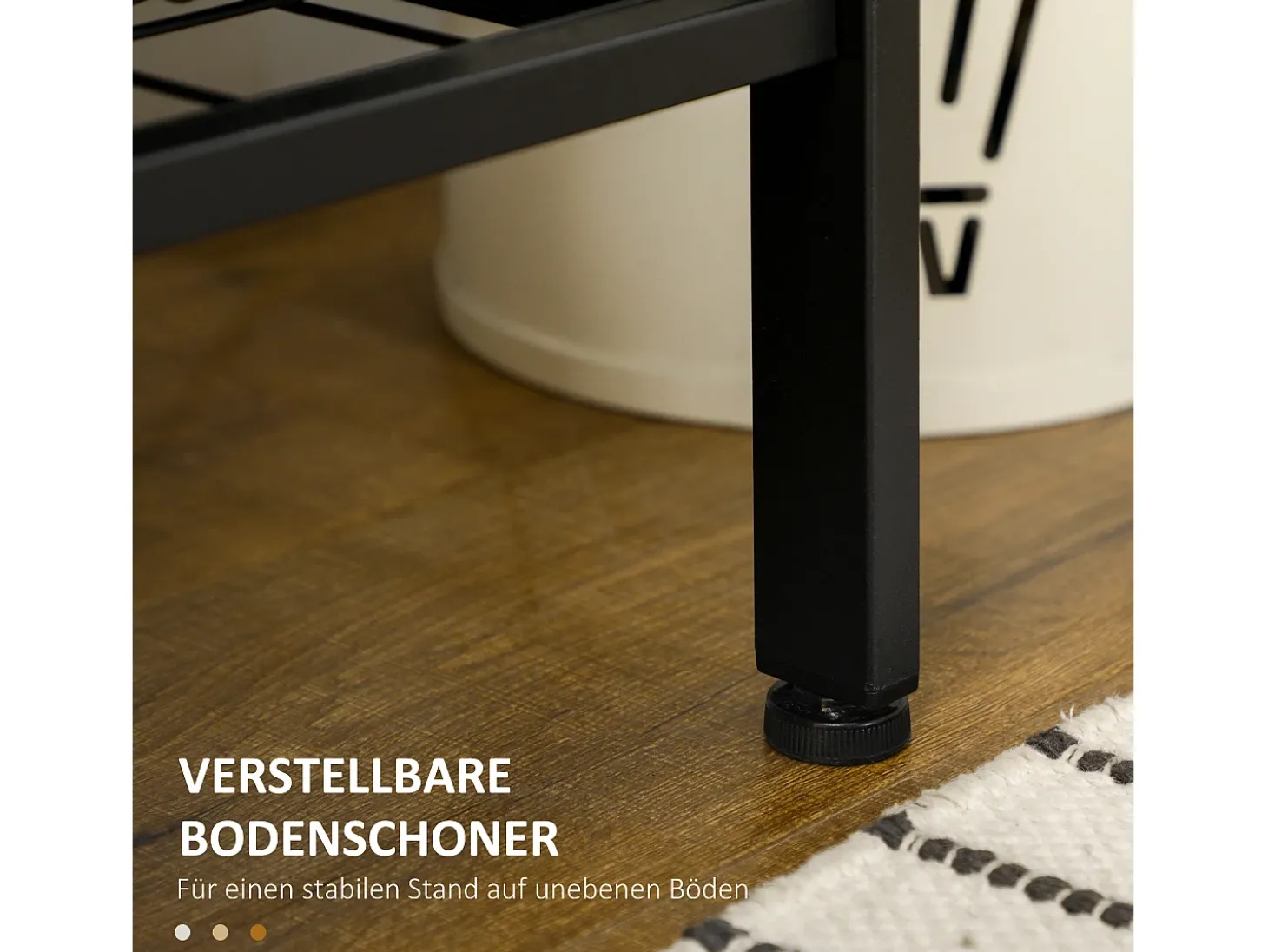 Perchero con banco y 9 ganchos, metal y madera, diseño industrial, color nogal (100x40x185 cm)