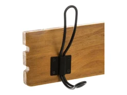 Perchero de madera con 5 ganchos 64 x 9.5 x 14 cm