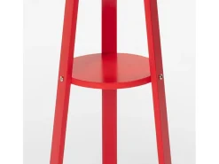Perchero de madera de diseño nórdico, entrada, sala de estar Nordstrand - Rojo