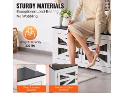 Perchero de Madera SucceBuy con Banco y 7 Ganchos para Entrada y Pasillo - Mueble Funcional para Vestidor y Espacios de Entrada