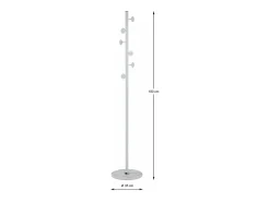 Perchero de mármol y metal blanco - H180 cm