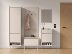 Perchero de pared - 69 cm - beige grisáceo - DIOCE
