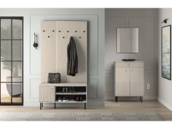 Perchero de pared - 34 cm - beige - CALETTO