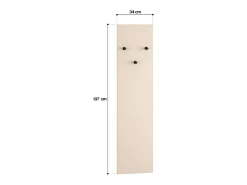 Perchero de pared - 34 cm - beige - CALETTO