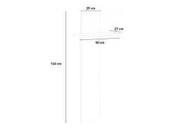 Perchero de pared 4 ganchos estante vestíbulo diseño moderno Magic Jako Ardesia