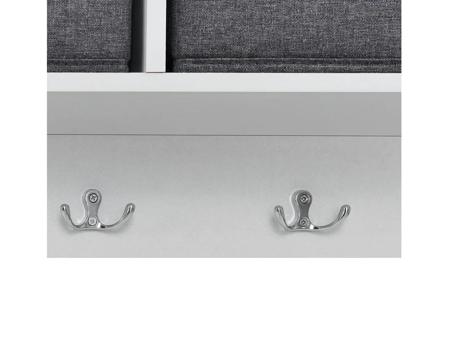 Perchero de pared 30 x 100 x 20 cm blanco gris plata 03_0008181