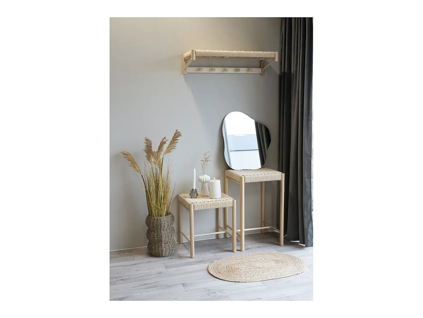 Perchero de Pared Abano, Marrón, 31x78x17 cm, Kendra Home