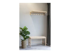 Perchero de Pared Abano, Marrón, 31x78x17 cm, Kendra Home