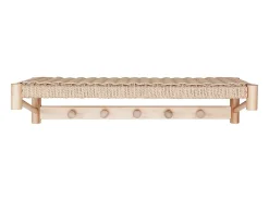 Perchero de Pared Abano, Marrón, 31x78x17 cm, Kendra Home