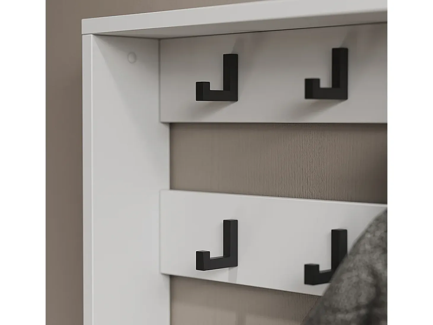 Perchero de pared blanco 60x12.1x85 eliza