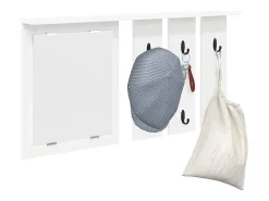 Perchero de pared Blanco 85 x 10 x 45 cm Madera de ingeniería