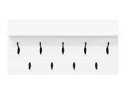 Perchero de pared Blanco 80 x 40 x 12 cm Madera de ingeniería