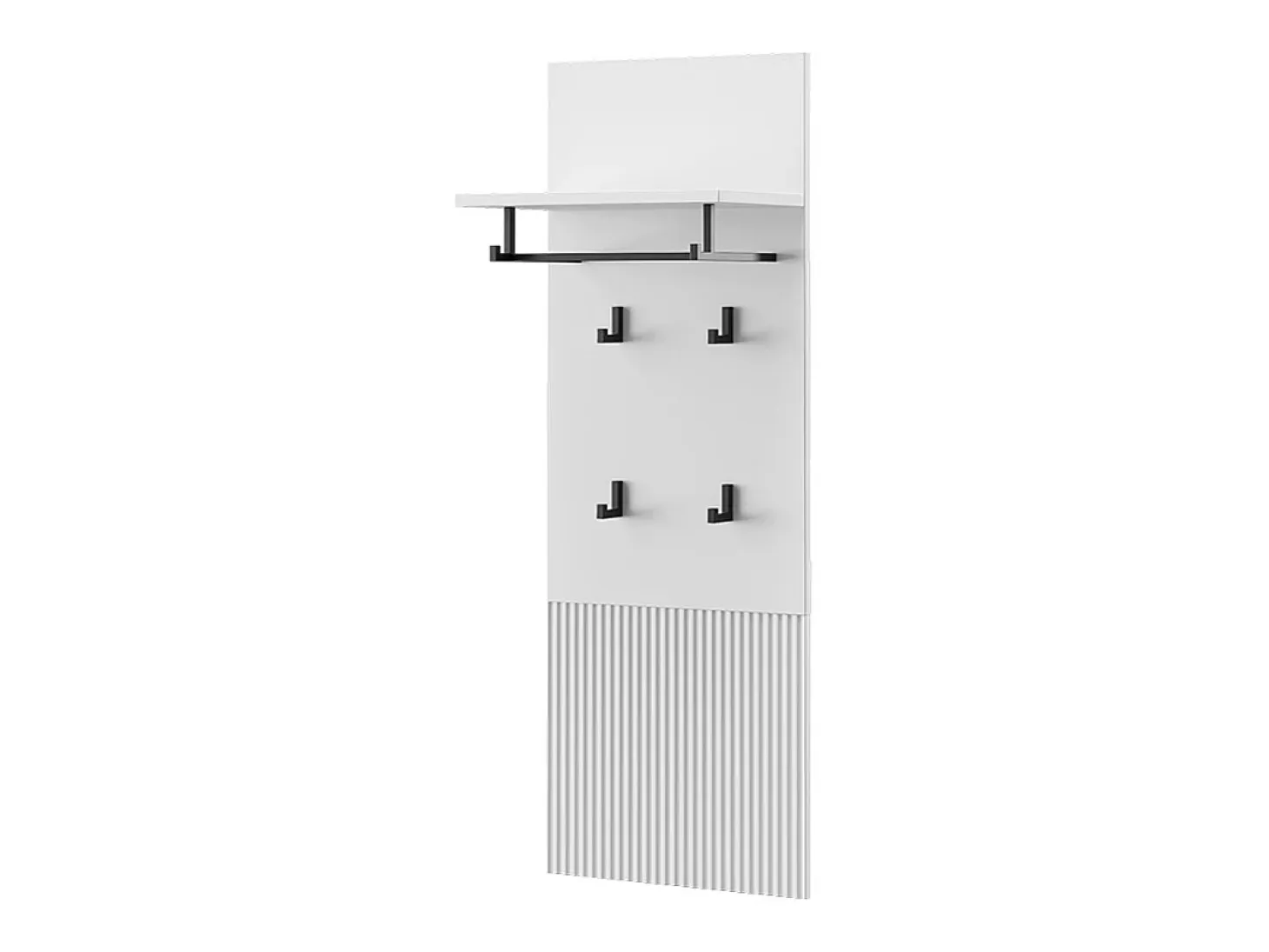 Perchero de pared blanco 43x27x120 eliza