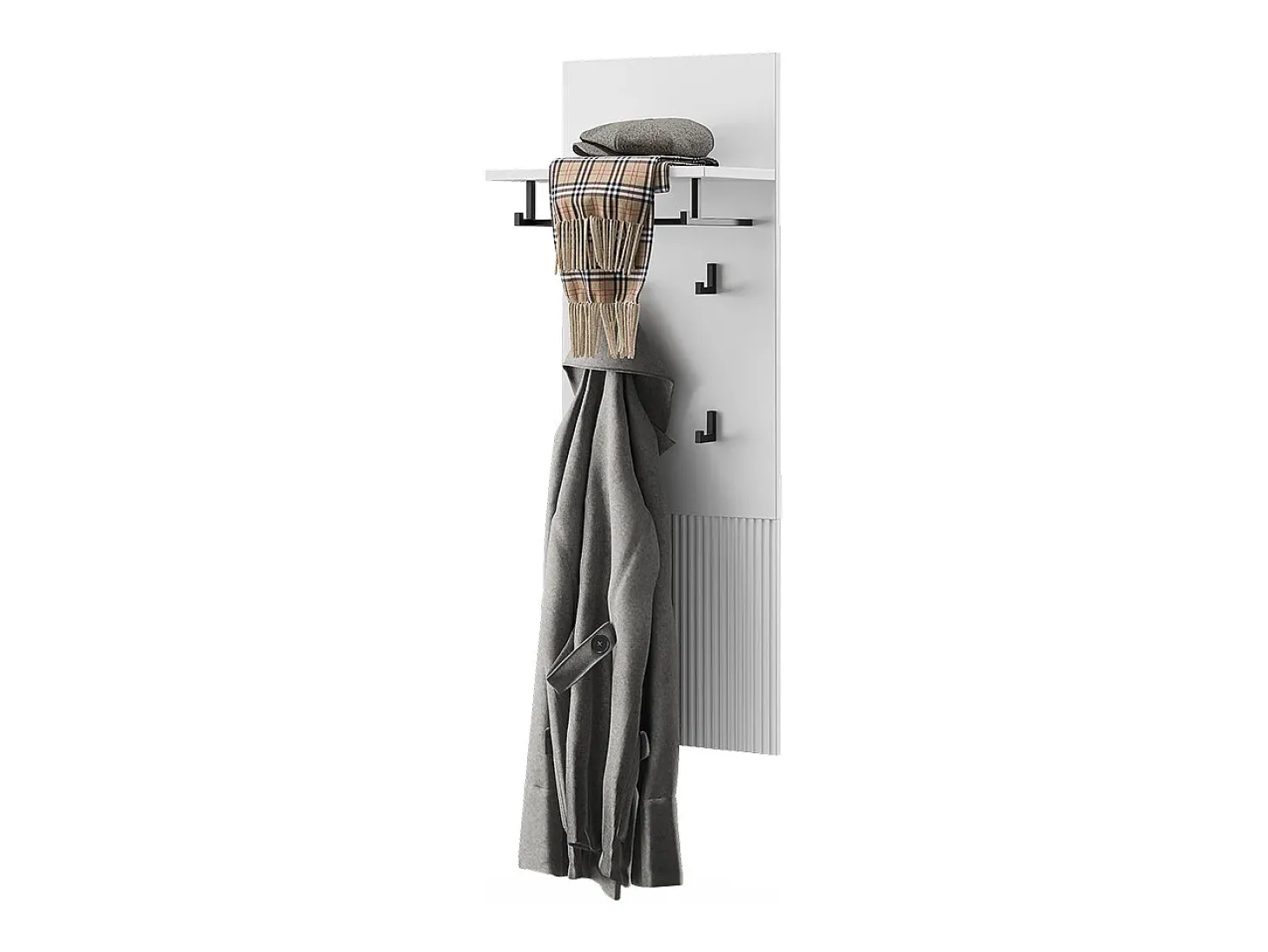 Perchero de pared blanco 43x27x120 eliza