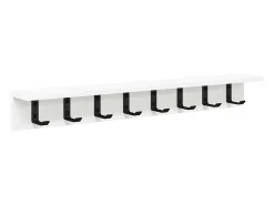 Perchero de pared Blanco 80 x 10,5 x 10,5 cm Madera de ingeniería