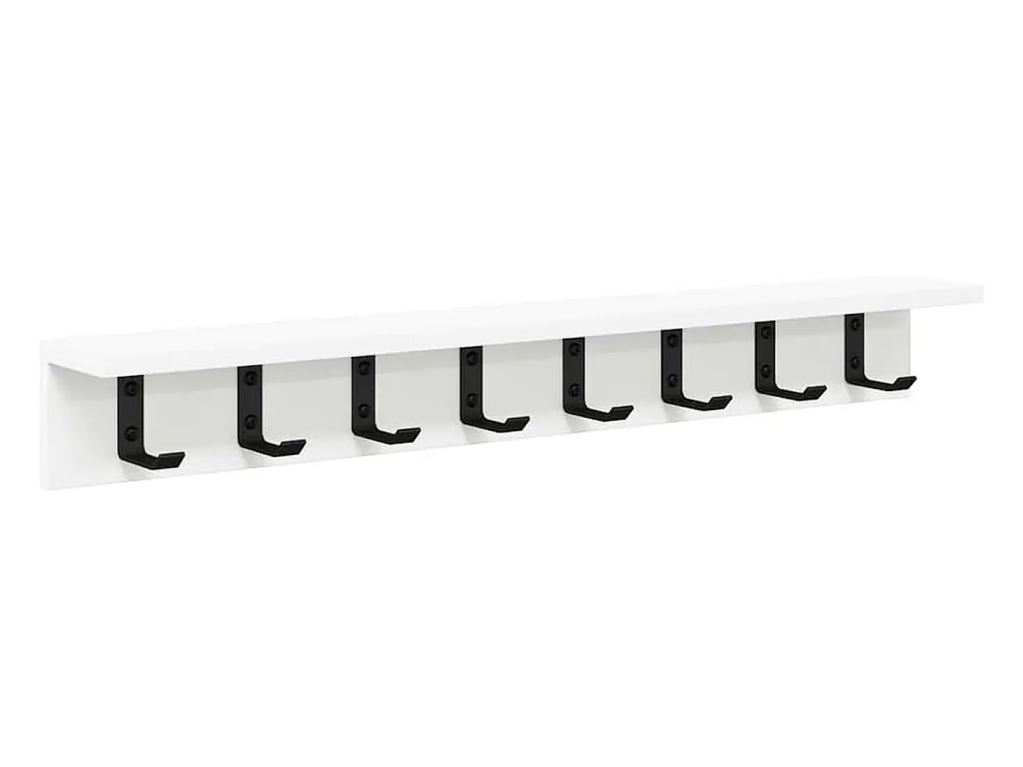 Perchero de pared Blanco 80 x 10,5 x 10,5 cm Madera de ingeniería