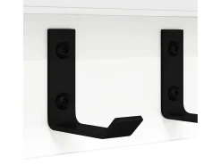 Perchero de pared Blanco 80 x 10,5 x 10,5 cm Madera de ingeniería