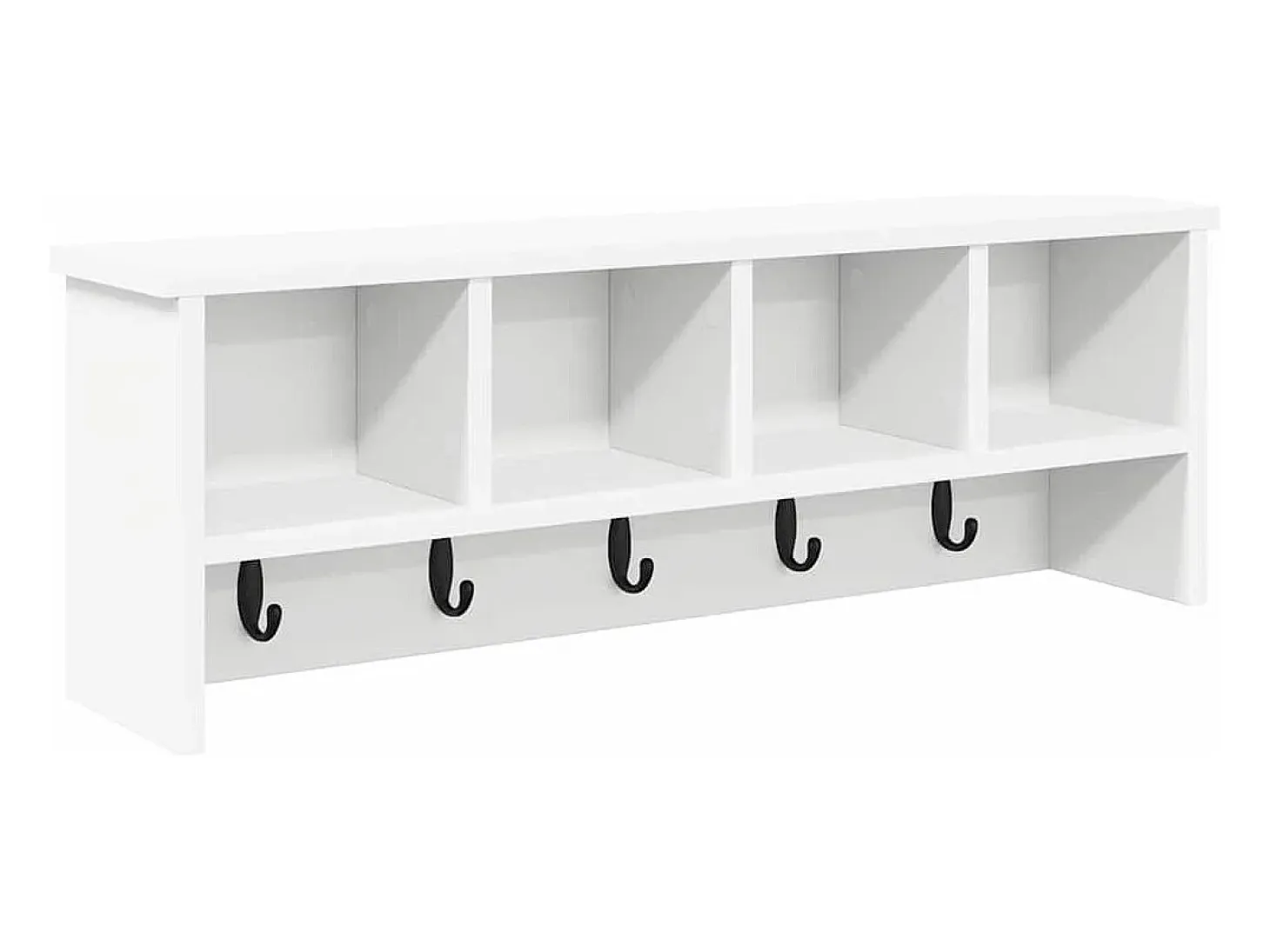 Perchero de pared Blanco 75 x 16 x 26 cm Madera de ingeniería