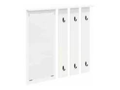 Perchero de pared Blanco 84 x 10 x 80 cm Madera de ingeniería