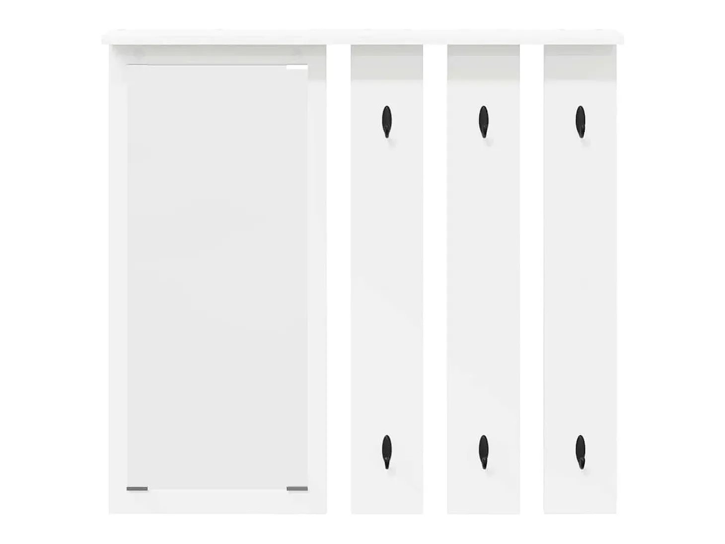 Perchero de pared Blanco 84 x 10 x 80 cm Madera de ingeniería