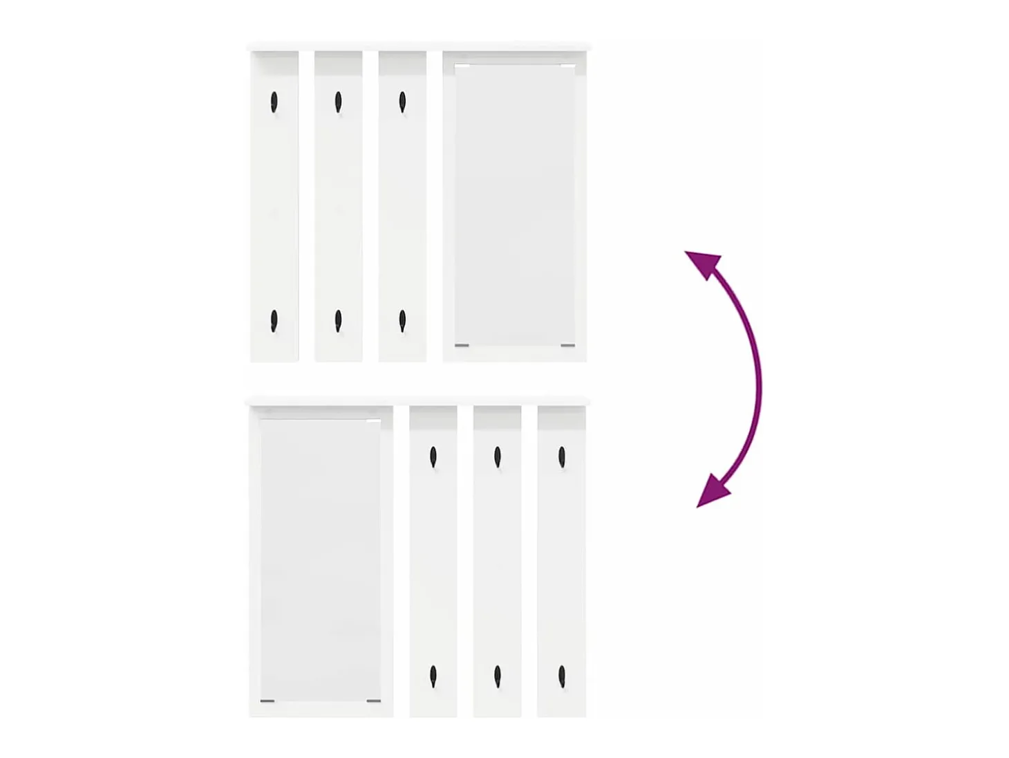 Perchero de pared Blanco 84 x 10 x 80 cm Madera de ingeniería