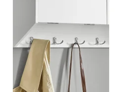 Perchero de pared con 2 Puertas y 5 Ganchos Estante de Pared para Pasillo Entrada 78 x 20 x 30 cm FHK24-W SoBuy ES
