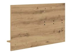 Perchero de pared con espejo, roble artesanal, 90 x 10 x 50 cm