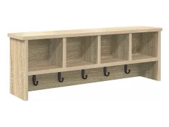 Perchero de pared con estante roble Sonoma 75 x 16 x 26 cm