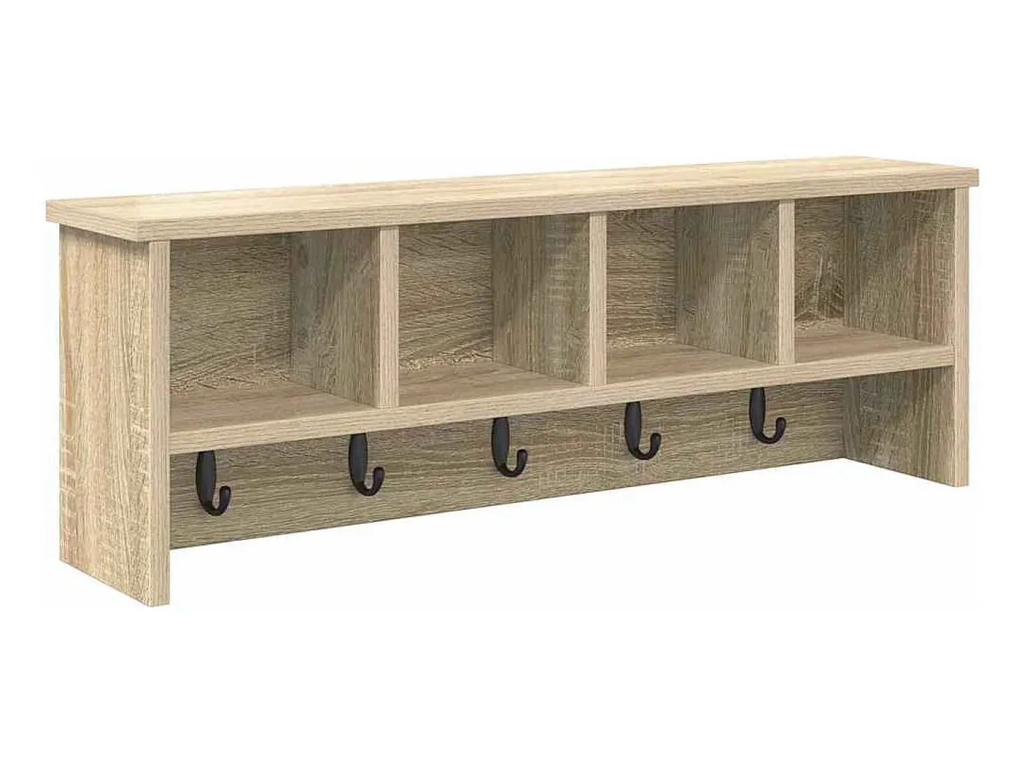 Perchero de pared con estante roble Sonoma 75 x 16 x 26 cm