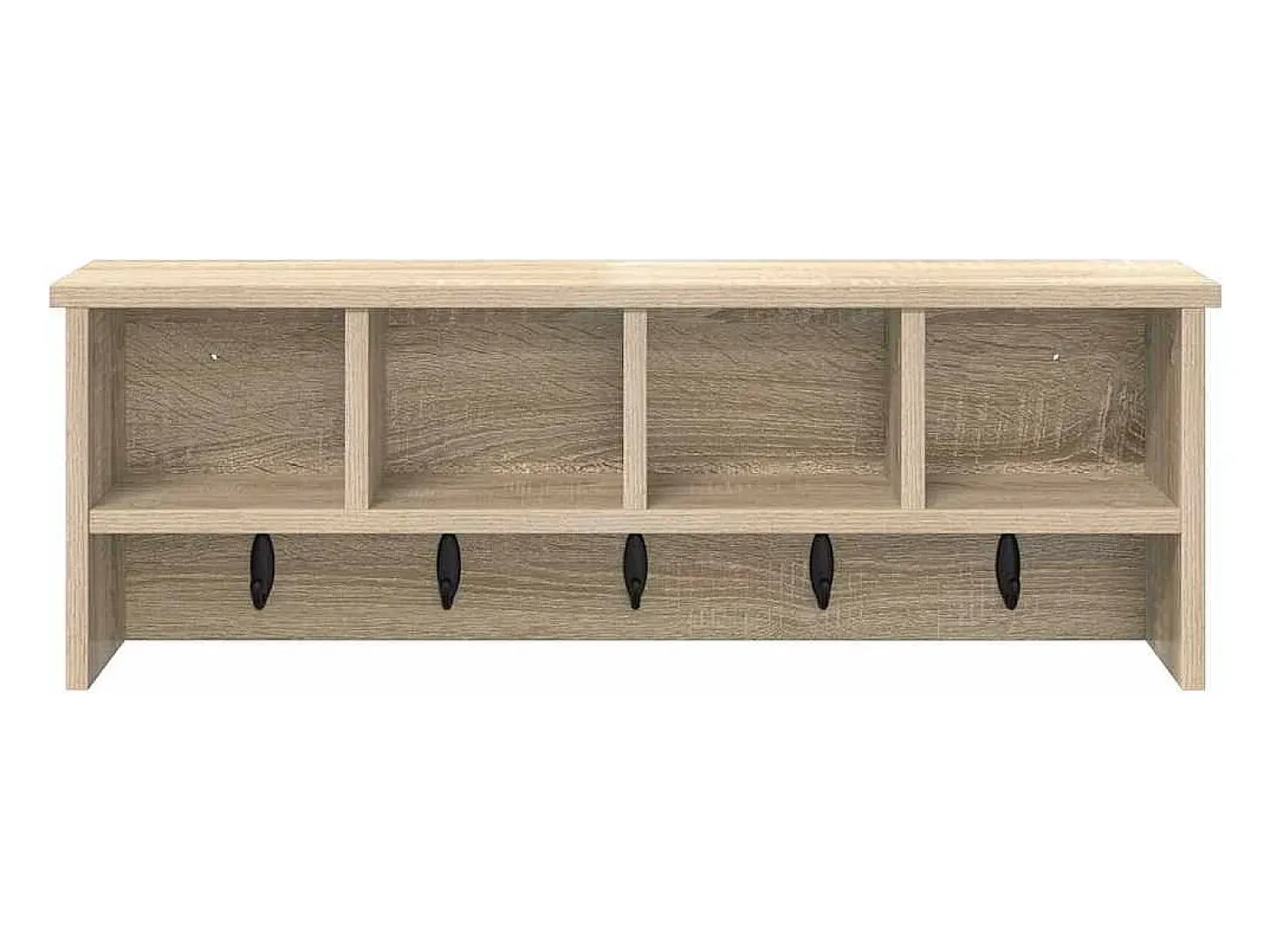 Perchero de pared con estante roble Sonoma 75 x 16 x 26 cm