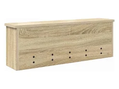 Perchero de pared con estante roble Sonoma 75 x 16 x 26 cm