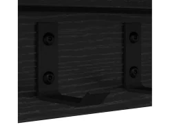 Perchero de pared con estante Roble negro 60 x 10,5 x 10,5 cm