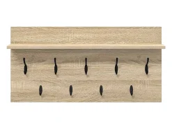 Perchero de pared con estante roble Sonoma 80 x 40 x 12 cm