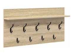 Perchero de pared con estante roble Sonoma 80 x 40 x 12 cm