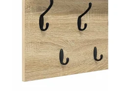 Perchero de pared con estante roble Sonoma 80 x 40 x 12 cm