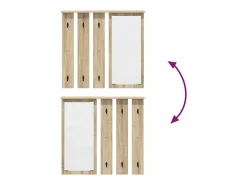 Perchero de pared con estante roble Sonoma 84 x 10 x 80 cm