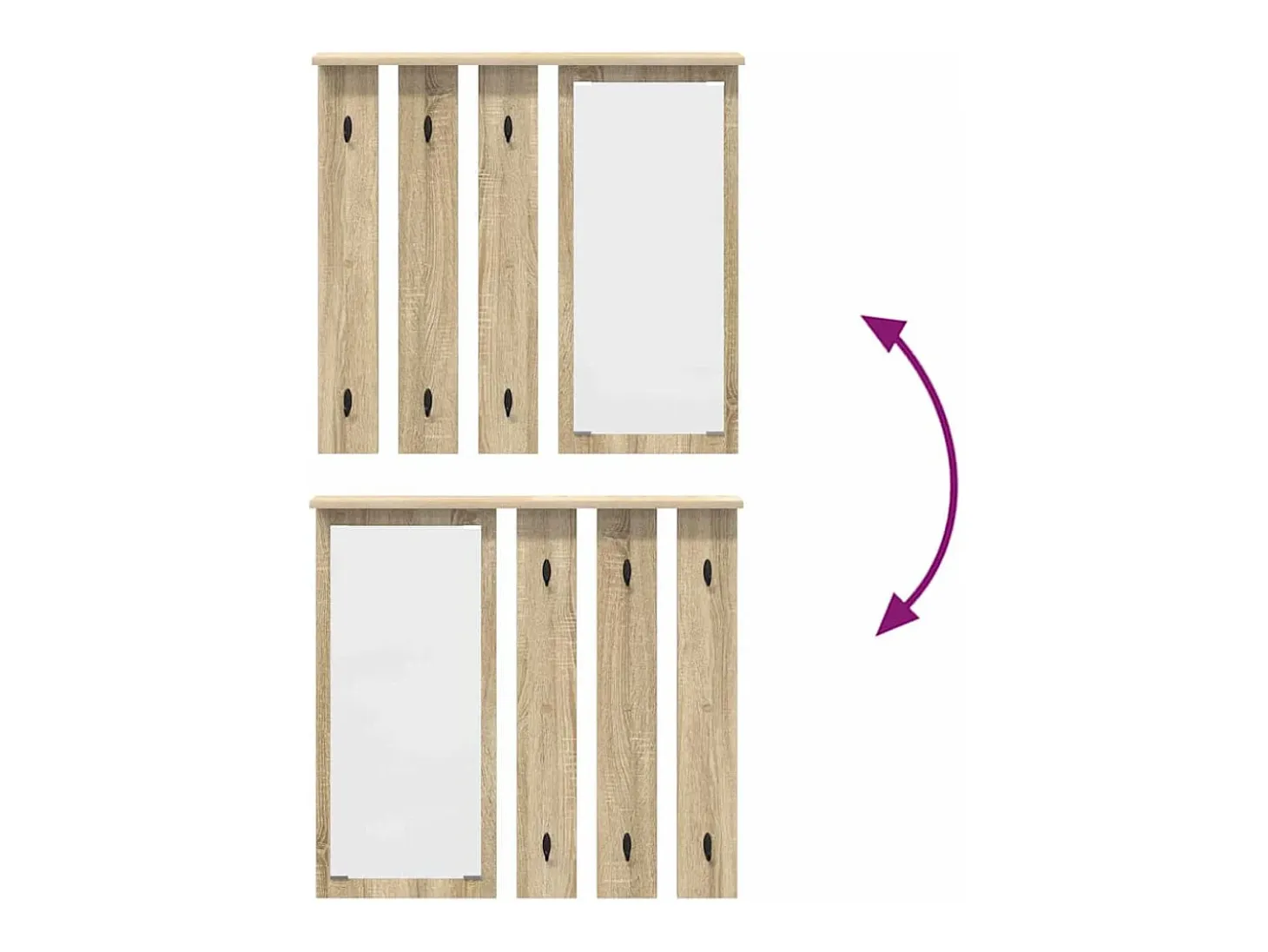 Perchero de pared con estante roble Sonoma 84 x 10 x 80 cm