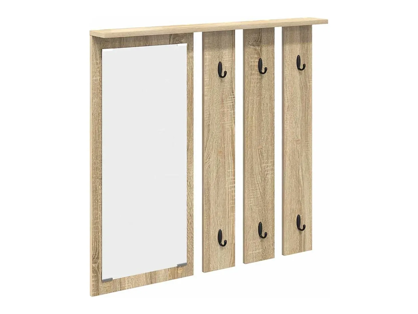 Perchero de pared con estante roble Sonoma 84 x 10 x 80 cm