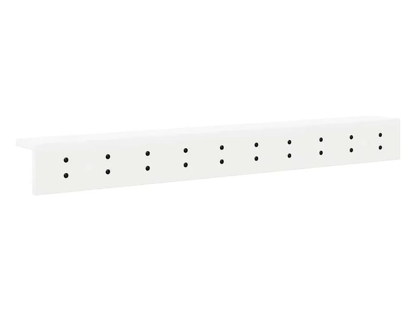 Perchero de pared con estante Blanco 100 x 10,5 x 10,5 cm